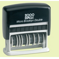 2000Plus Self Inking Micro Brooklyn Double Dater Rectangle Stamp w/ Customizable Area (1/8"x1 7/8")